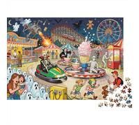 Haunted Carnival Stampede Wooden Jigsaw Puzzle Waterproof 1000 Piece Puzzles for Adults Colourful Challenging Games