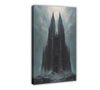 Haunted Cathedral Poster Canvas Poster Bedroom Decor Landscape Office Room Decor Gift 20x30inch(50x75cm)
