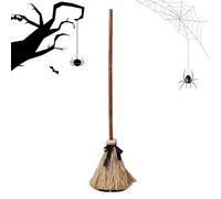 Haunted Dancing Broom Halloween - Scary Party Animated Floating Witch's Broom With Sounds | Creepy Home Accent for Porch Lawn Terrace