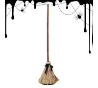 Haunted Dancing Broom | Spooky Indoor Animated Floating Witch's Broom with Sounds - Horror Holiday Atmosphere Props for Escape Room Party Garden Terrace Yard