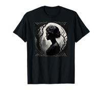 Haunted Elegy in Velvet Gothic Woman Halloween Horror Design T-Shirt