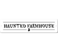 Haunted Farmhouse Holloween Sign