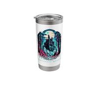 Haunted Ghost Castle Creepy Spooky Night Trees Scene Stainless Steel Insulated Tumbler