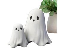 Haunted Ghost Sculpture - Realistic Polystone Spirit Model, Horror Themed Ornament Collection, Twin Piece Compact Shelf Decor for Study Lounge Dorm Library, Halloween Party Accessory Teens Adults Adul
