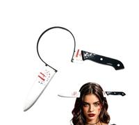 Haunted Halloween Headband for Girls, Realistic Blood Stain Funny | Scary hair bands for adults men and women laughter screaming party ghost house carnival C