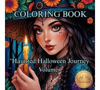 Haunted Halloween Journey Volume 1: Halloween Themed Coloring Book (50 Unique Images Coloring Books with an Artistic Flair)