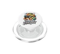 Haunted Harvest Kitten With Glowing Lantern And Ghosts PopSockets PopGrip for MagSafe