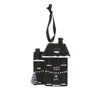 Haunted Holiday House Resin Christmas Decoration - Spooky Gothic Xmas Ornament