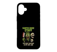 Haunted House Actor Scare Squad Horror Crew Spooky Season Case for iPhone 16 Plus