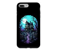 Haunted House Blood Moon Dark Aesthetic Woodcut Art Case for iPhone 7 Plus/8 Plus
