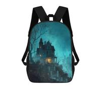 Haunted House Classic Mens Backpack Womens 17 Inch Shoulder Bag