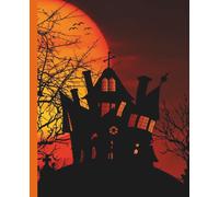Haunted House Halloween Composition Notebook | 120 Pages | 7.5x9.25 in | Matte Cover: Creepy Gothic Mansion with Full Moon and Bare Trees - College ... Horror Lovers, Students, and October Vibes