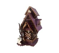 Haunted House - Halloween Decor | 3D Building Set | Rustic Illuminated Centerpiece With Strange Glow, Scary Table Display, Horror Theme For Dining Room, Fireplace, Dice