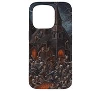 Haunted House Halloween Zombie Get Together Case for iPhone 15 Pro