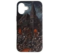 Haunted House Halloween Zombie Get Together Case for iPhone 16 Plus