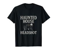 Haunted House Headshot Spooky Mansion Design T-Shirt