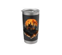 Haunted House in the Forest Dark and Spooky Stainless Steel Insulated Tumbler