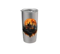 Haunted House in the Forest Dark and Spooky Stainless Steel Insulated Tumbler
