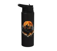 Haunted House in the Forest Dark and Spooky Stainless Steel Insulated Water Bottle