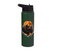 Haunted House in the Forest Dark and Spooky Stainless Steel Insulated Water Bottle