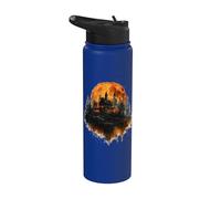 Haunted House in the Forest Dark and Spooky Stainless Steel Insulated Water Bottle