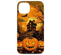 Haunted House & Jack-O’-Lanterns Under Creepy Full Moon Case for iPhone 13