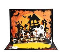 Haunted House Pop Up Greeting Card with Blank Note & Envelope, celebration gift for Halloween, Love, Birthday, Anniversary, Special Moment, Holiday, Housewarming