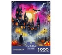 Haunted House Puzzle 1000 Pieces for Adults Hobby Fun Relaxing Entertainment Fantasy World Durable Gift Box Collectible 38x26cm/1000pcs