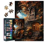 Haunted House Puzzles for Adults 1000 Pieces, Autumn Forest Jigsaw Puzzles, Adult Puzzle for Adults, Educational Fun Games or Toys for Elders Friends 20X27 INCH