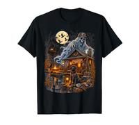 Haunted Hunting Camp Duck Hunter Ghost Halloween Value Graphic T-Shirt
