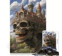 Haunted Keep 1000 Piece Puzzle For Teenagers Pastime Game Tight Connection Home Play Unique Gift (38x26cm)