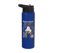Haunted Library Aunt Spooky Bookworm Ghost Reading Books Stainless Steel Insulated Water Bottle