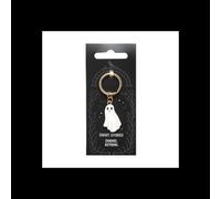 Haunted Library Ghost Enamel Keyring With Floating Spirit