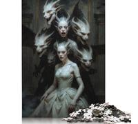 Haunted Mansion 1000 Piece Puzzles For Adults Creative Rectangular Wooden Puzzle Jigsaw for Friends Family 1000pcs (75x50cm)