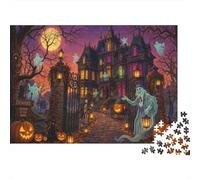 Haunted Mansion 1000 Pieces Jigsaw Puzzle, Gift for Dark Art Fans