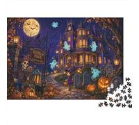 Haunted Mansion 1000 Pieces Jigsaw Puzzle, Gift for Dark Art Fans
