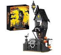 Haunted Mansion Building Blocks Set (564PCS), Halloween Horror Castle Bricks Model Toy with Pumpkins, Skeleton Ghosts, Spooky DIY Architecure Building Kit, Home Decor Gift for Adults & Kids Age 6+