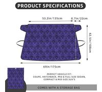 Haunted Mansion Car Windshield Cover for Ice and Snow, Heavy-Duty Windshield Snow Cover with Storage Bag, Sun & Frost Protection, Easy Install
