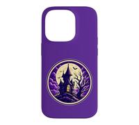Haunted Mansion Halloween Full Moon Spooky House Case for iPhone 14 Pro