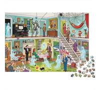 Haunted Mansion Open House Wooden Jigsaw Puzzle Waterproof 1000 Piece Puzzles for Adults Colourful Challenging Games