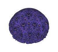 Haunted Mansion Print Bath Hair Cap Double Layer Shower Cap For Women And Men Reusable Lightweight Soft