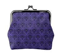 Haunted Mansion Print Charm and Versatile Coin Purse Exquisite Waterproof Kiss Lock Wallet for Keys Cards
