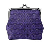 Haunted Mansion Print Charm and Versatile Coin Purse Exquisite Waterproof Kiss Lock Wallet for Keys Cards