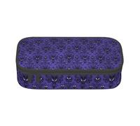 Haunted Mansion Print Pencil Case for Girls Boys, Large Capacity Pencil Case Pouch with 3 Compartment, Stationery Storage Organizer for Women Men Adults School Office College Students