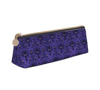 Haunted Mansion Print Stylish Triangular Pencil Case Pouch for Large-Capacity Stationery Organizer