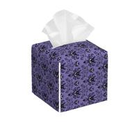 Haunted Mansion Print Tissue Box Cover, Leather Tissue Holder Decorative Tissue Box Holder For Kitchen, Bathroom