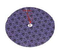 Haunted Mansion Printed Christmas tree skirt, Christmas tree mat decoration, suitable for Christmas decorations, holiday parties