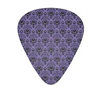 Haunted Mansion Prints Guitar Plectrums 12 Pieces Set - Comfortable In The Hand With Smooth Edges Three Thicknesses To Match