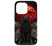 Haunted Mansion Red Moon Bats Spiked Ride Halloween Case for iPhone 13 Pro