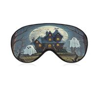 Haunted Mansion Sleep Mask for Men Women Elastic Strap Eyeshade Lightweight Sleeping Blindfold Soft Breathable Eye Cover Comfortable Sleep Shade Cover for Sleeping Travel
